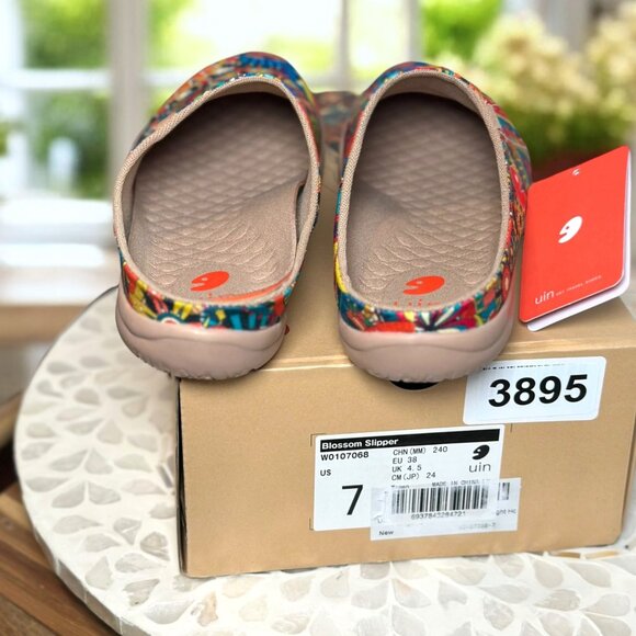 UIN Blossom Slipper Canvas Mules Colorful Comfort Walking Shoe Art Travel Size 7 - Picture 12 of 12